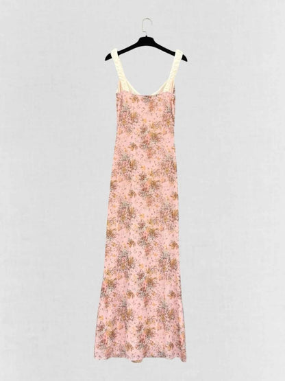 Pre - loved TIGER MIST Amaran Pink Floral Size XSmall Long Dress at Reems Closet