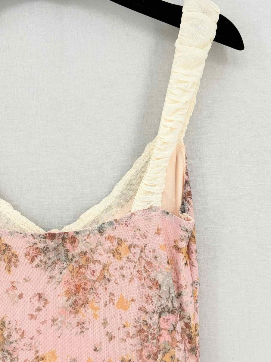 Pre - loved TIGER MIST Amaran Pink Floral Size XSmall Long Dress at Reems Closet