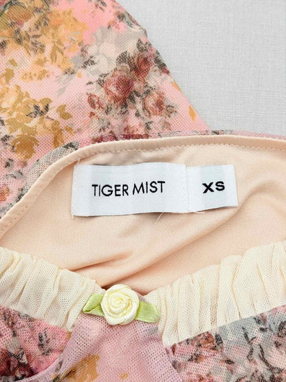Pre - loved TIGER MIST Amaran Pink Floral Size XSmall Long Dress at Reems Closet