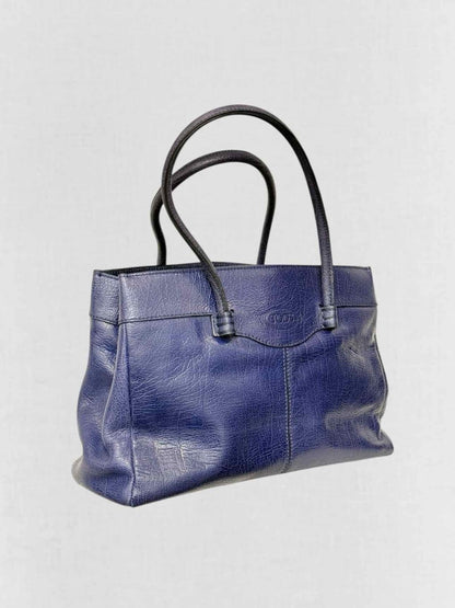 Pre - loved TOD'S Blue Shoulder Bag at Reems Closet