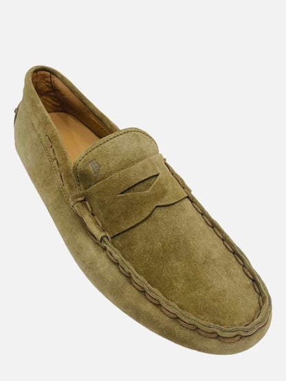 Pre - loved TOD'S Gommino Taupe Loafers at Reems Closet