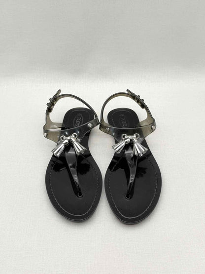 Pre-loved TOD'S Jelly Grey Size EU 39 Sandals at Reems Closet