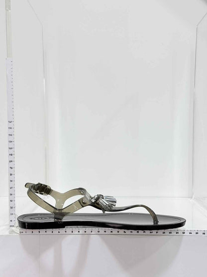 Pre-loved TOD'S Jelly Grey Size EU 39 Sandals at Reems Closet