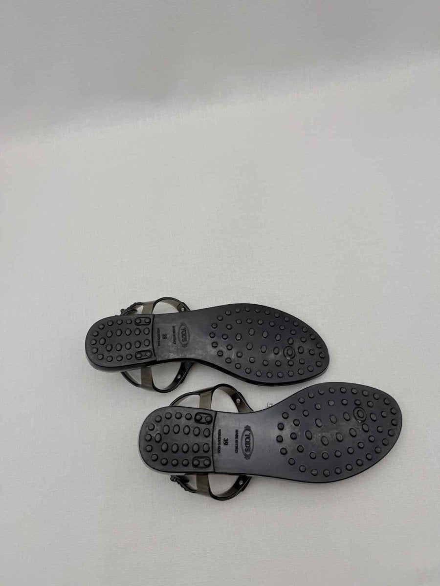 Pre-loved TOD'S Jelly Grey Size EU 39 Sandals at Reems Closet