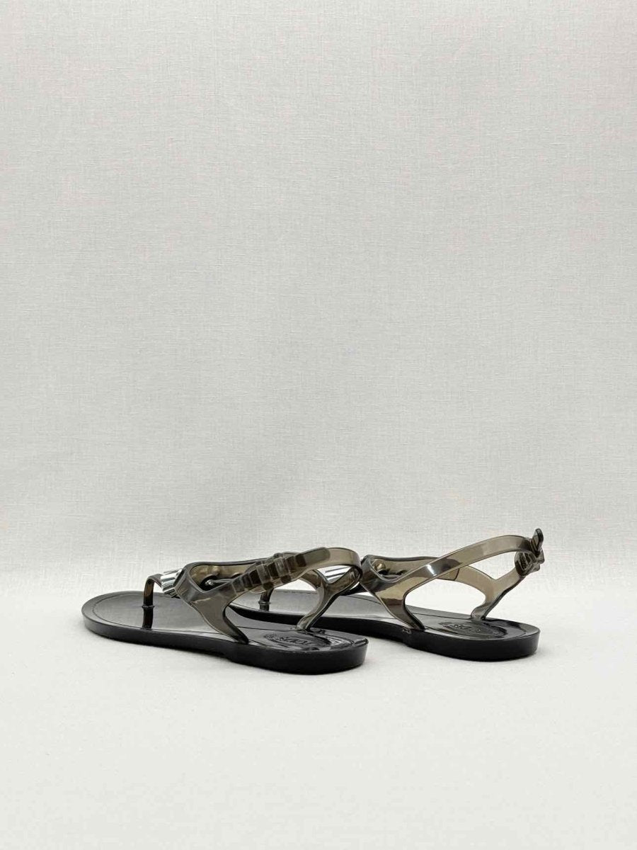 Pre-loved TOD'S Jelly Grey Size EU 39 Sandals at Reems Closet