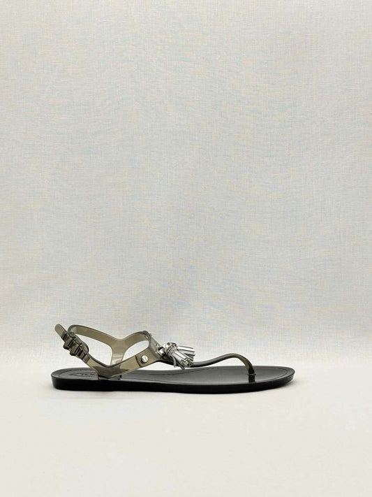 Pre-loved TOD'S Jelly Grey Size EU 39 Sandals at Reems Closet