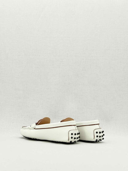 Pre - loved TOD'S Kate Off - white Size EU 35.5 Loafers at Reems Closet