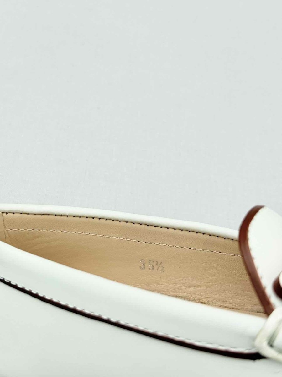 Pre - loved TOD'S Kate Off - white Size EU 35.5 Loafers at Reems Closet