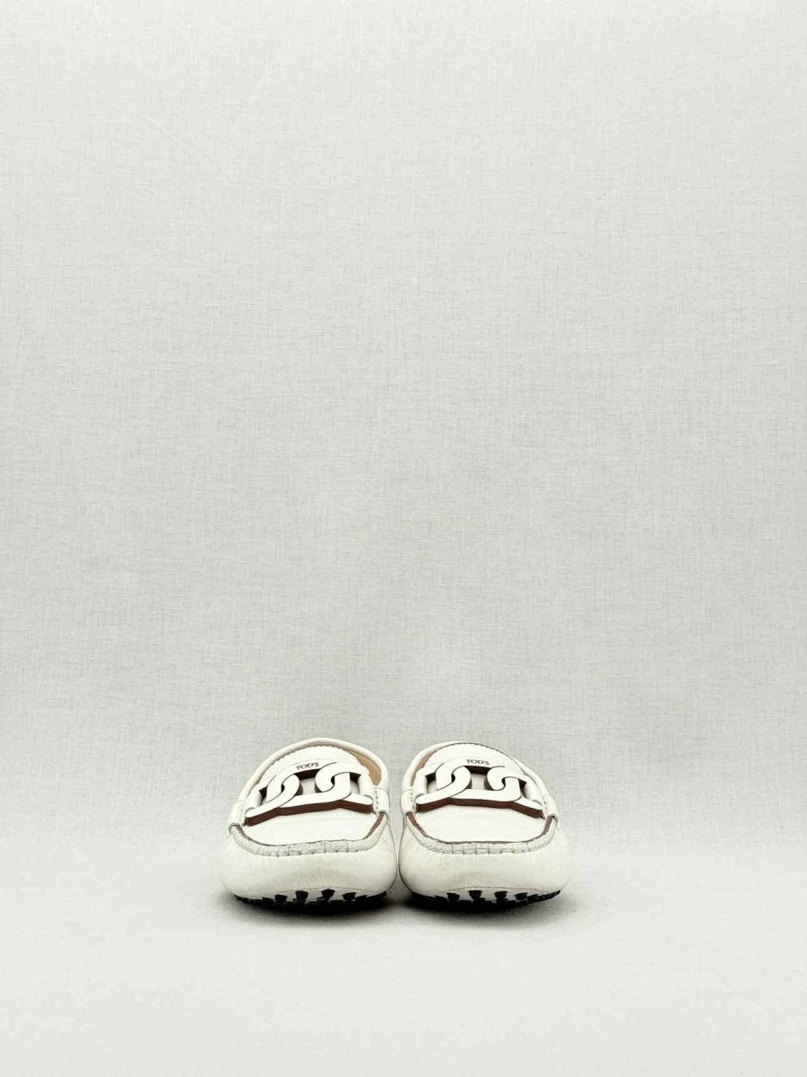 Pre - loved TOD'S Kate Off - white Size EU 35.5 Loafers at Reems Closet