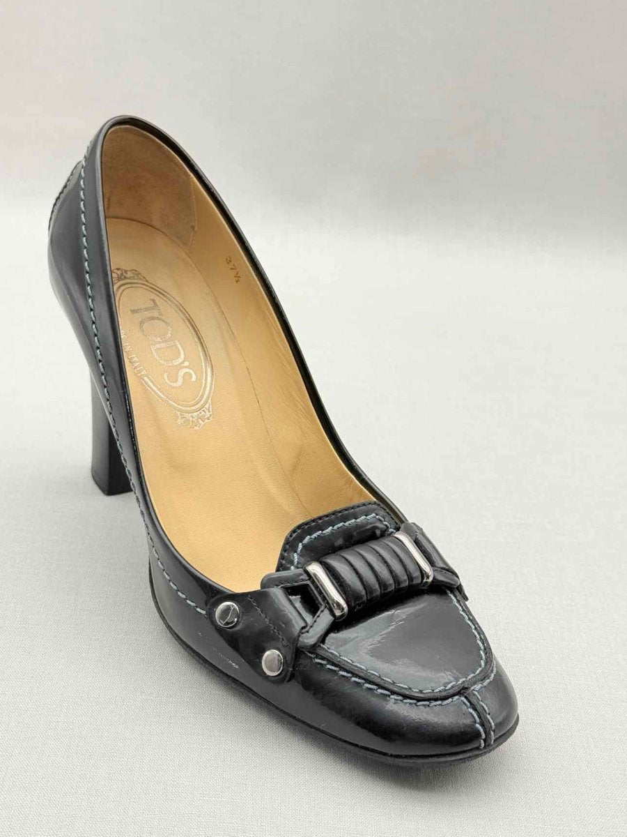 Pre-loved TOD'S Loafer Black Size EU 37.5 Pumps at Reems Closet