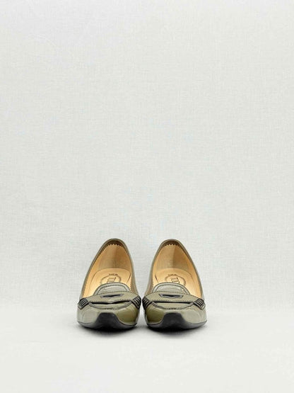 Pre - loved TOD'S Olive Green Size EU 37.5 Pumps at Reems Closet