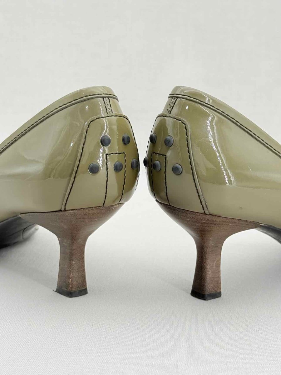 Pre - loved TOD'S Olive Green Size EU 37.5 Pumps at Reems Closet