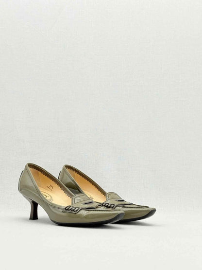 Pre - loved TOD'S Olive Green Size EU 37.5 Pumps at Reems Closet