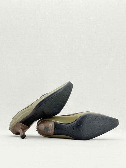 Pre - loved TOD'S Olive Green Size EU 37.5 Pumps at Reems Closet