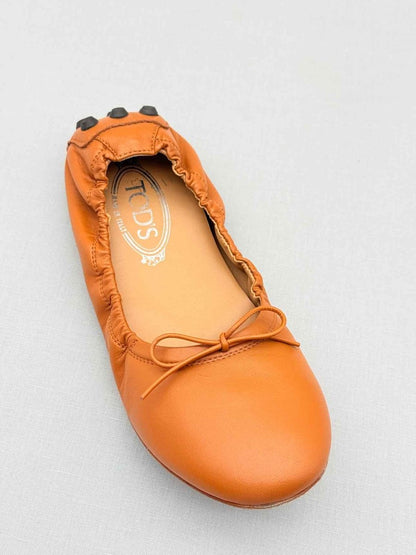 Pre - loved TOD'S Orange Size EU 38.5 Ballet Flats at Reems Closet