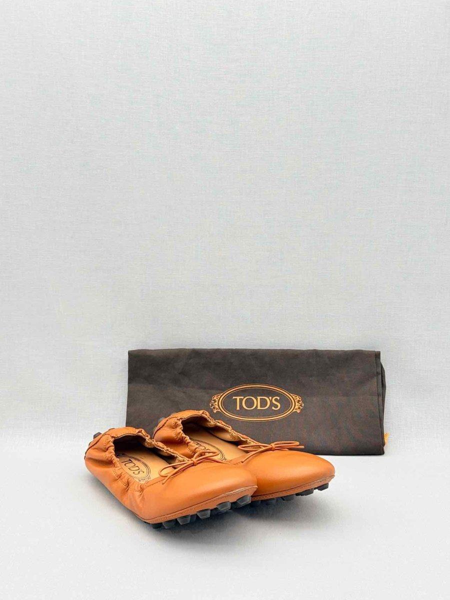 Pre - loved TOD'S Orange Size EU 38.5 Ballet Flats at Reems Closet