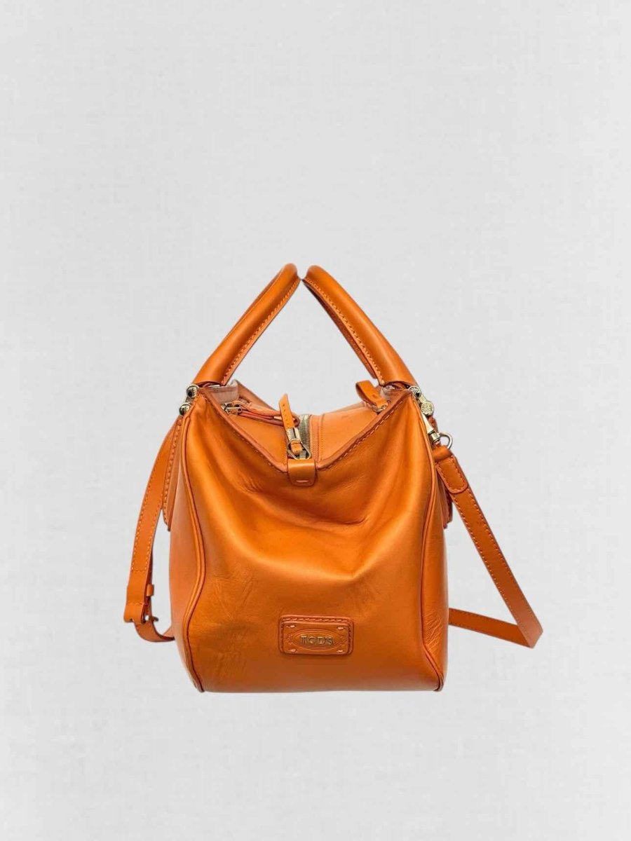 Pre - loved TOD'S Orange Top Handle at Reems Closet