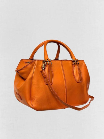 Pre - loved TOD'S Orange Top Handle at Reems Closet