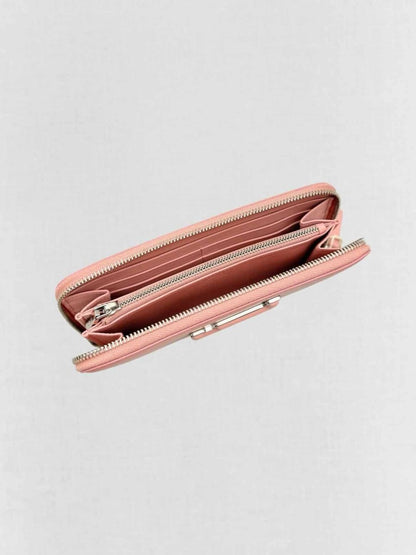 Pre - loved TOD'S Pale Pink Continental Wallet at Reems Closet