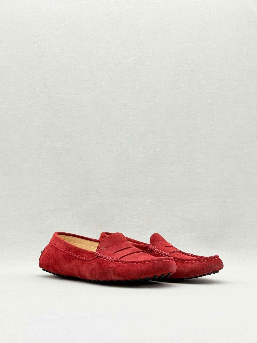 Pre - loved TOD'S Red Size EU 39 Loafers at Reems Closet