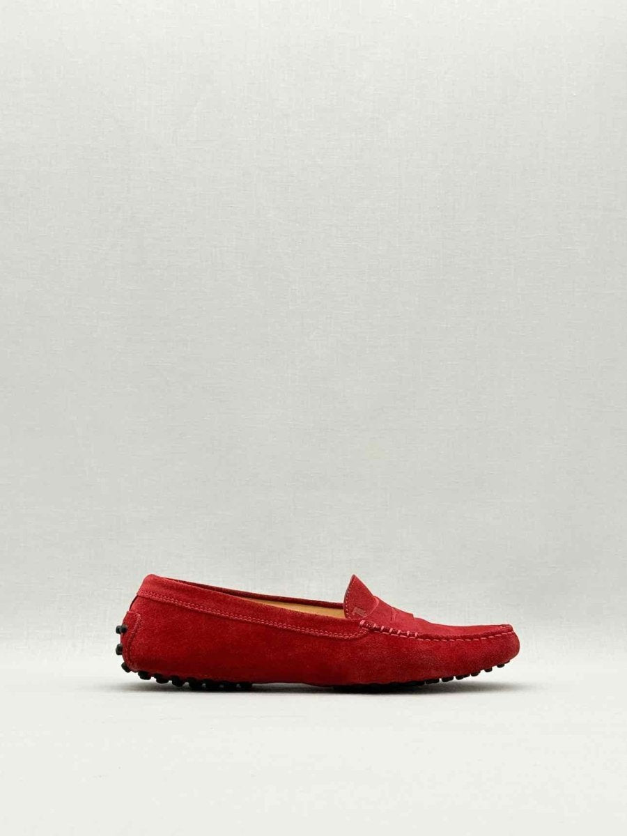 Pre - loved TOD'S Red Size EU 39 Loafers at Reems Closet