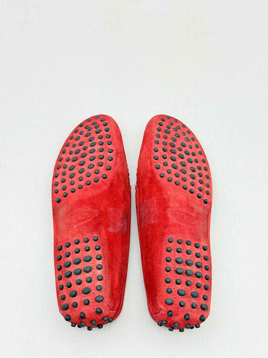 Pre - loved TOD'S Red Size EU 39 Loafers at Reems Closet