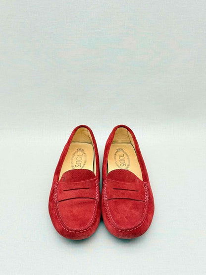 Pre - loved TOD'S Red Size EU 39 Loafers at Reems Closet