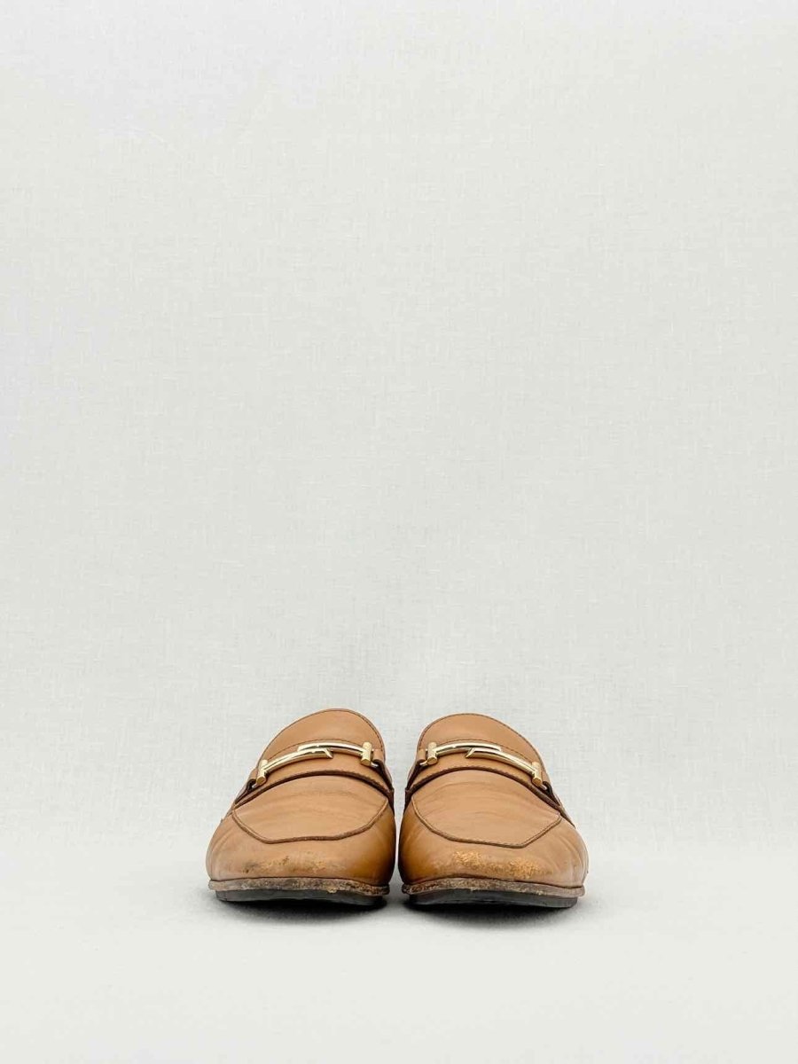 Pre - loved TOD'S T - bar Brown Size EU 39 Flats at Reems Closet