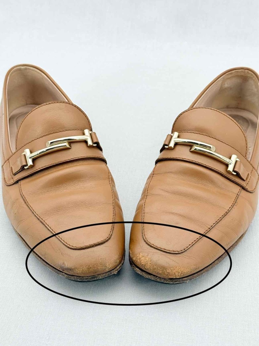 Pre - loved TOD'S T - bar Brown Size EU 39 Flats at Reems Closet