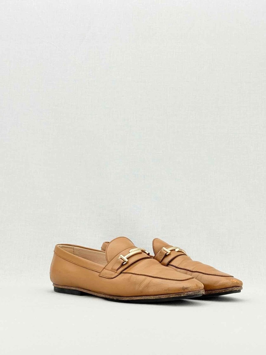 Pre - loved TOD'S T - bar Brown Size EU 39 Flats at Reems Closet