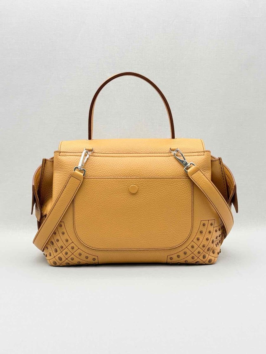 Pre - loved TOD'S Wave Tan Top Handle at Reems Closet