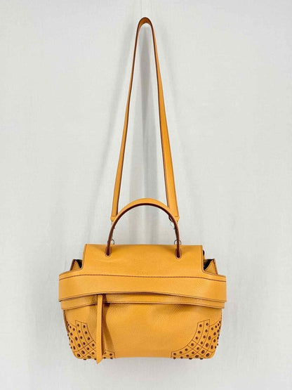 Pre - loved TOD'S Wave Tan Top Handle at Reems Closet