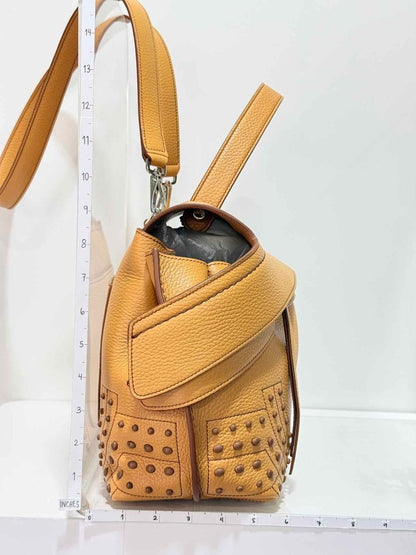 Pre - loved TOD'S Wave Tan Top Handle at Reems Closet