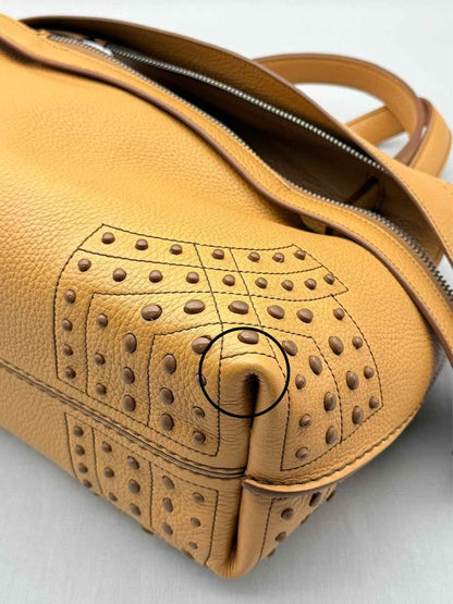 Pre - loved TOD'S Wave Tan Top Handle at Reems Closet