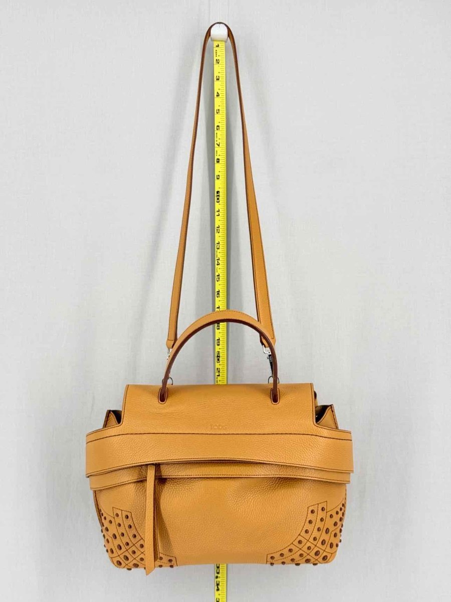 Pre - loved TOD'S Wave Tan Top Handle at Reems Closet