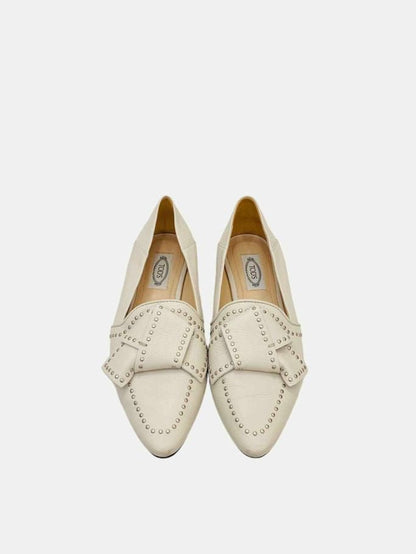 Pre - loved TOD'S White Loafers 35.5 at Reems Closet