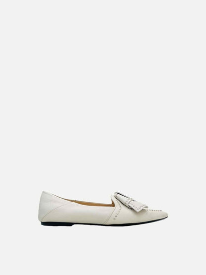 Pre - loved TOD'S White Loafers 35.5 at Reems Closet