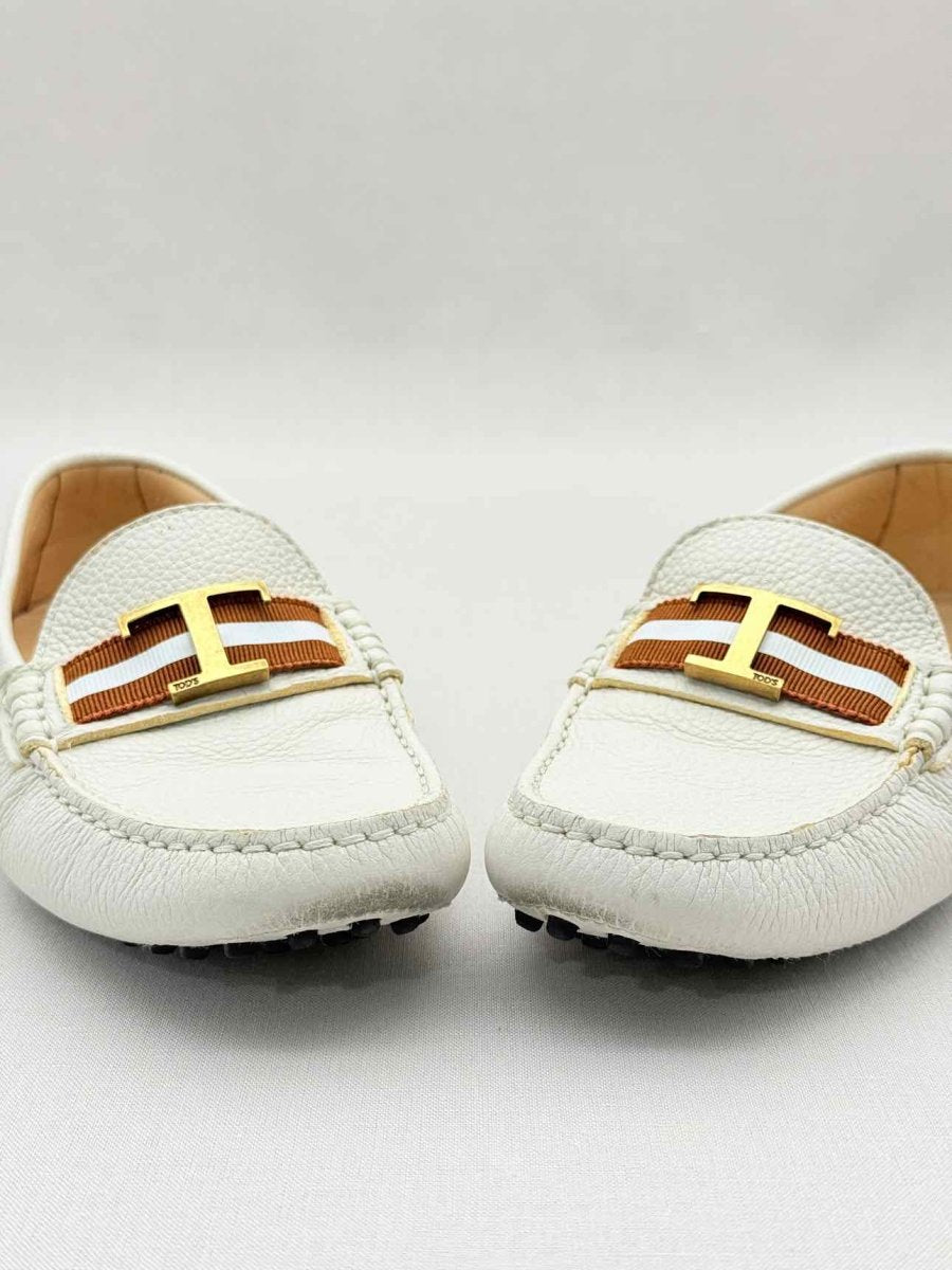 Pre - loved TOD'S White Size EU 35.5 Loafers at Reems Closet