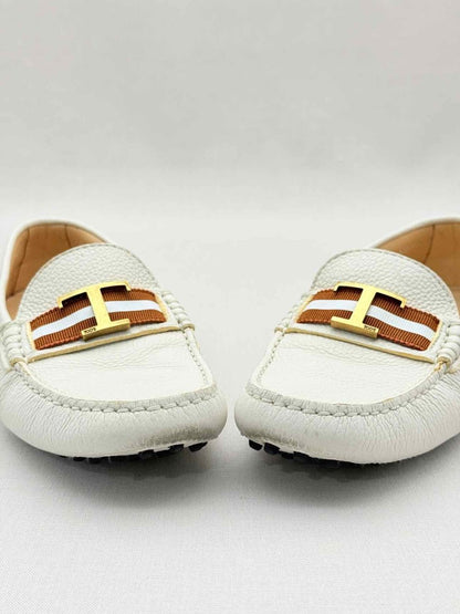 Pre - loved TOD'S White Size EU 35.5 Loafers at Reems Closet