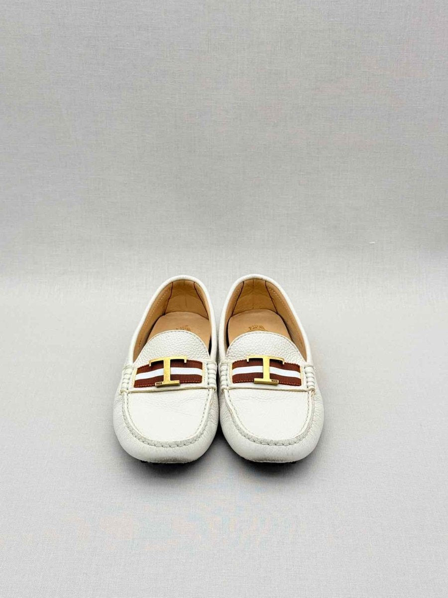 Pre - loved TOD'S White Size EU 35.5 Loafers at Reems Closet