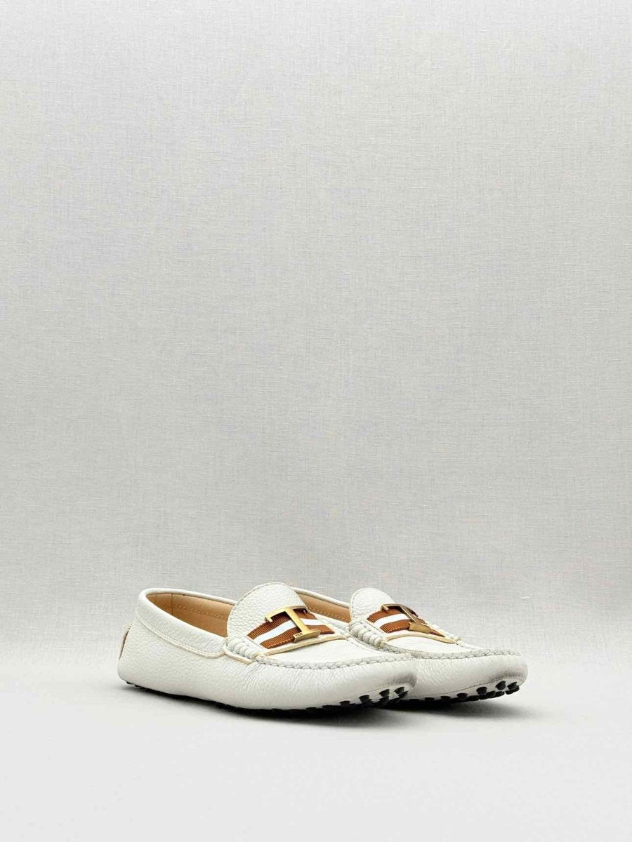 Pre - loved TOD'S White Size EU 35.5 Loafers at Reems Closet