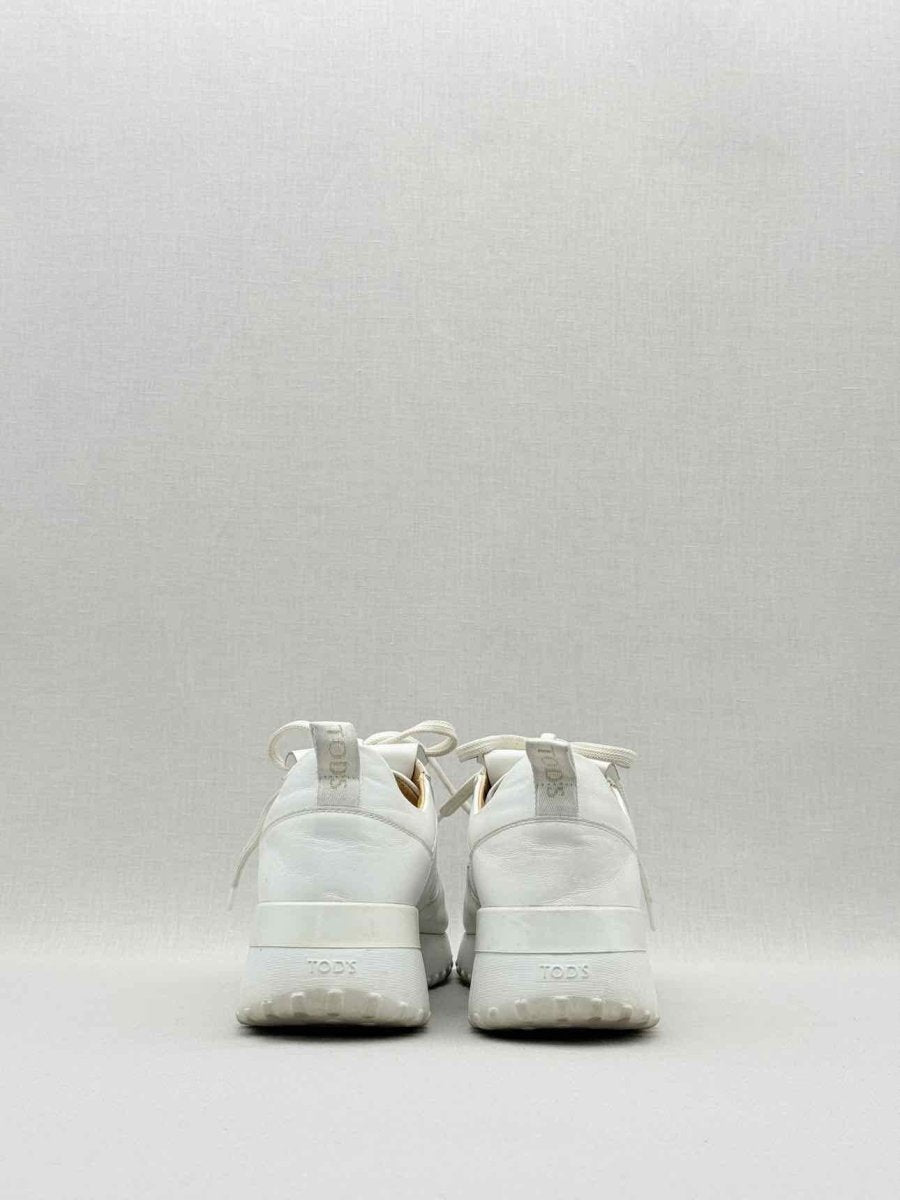 Pre - loved TOD'S White Studded Size EU 38.5 Sneakers at Reems Closet