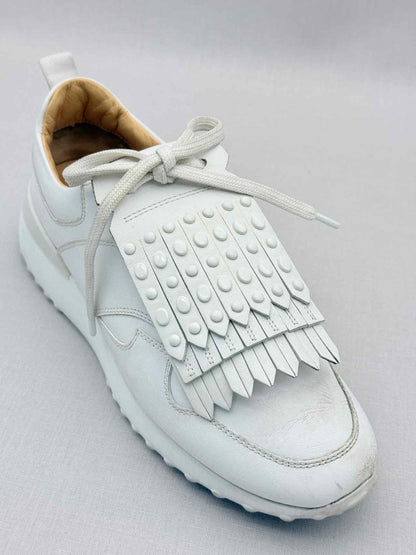 Pre - loved TOD'S White Studded Size EU 38.5 Sneakers at Reems Closet