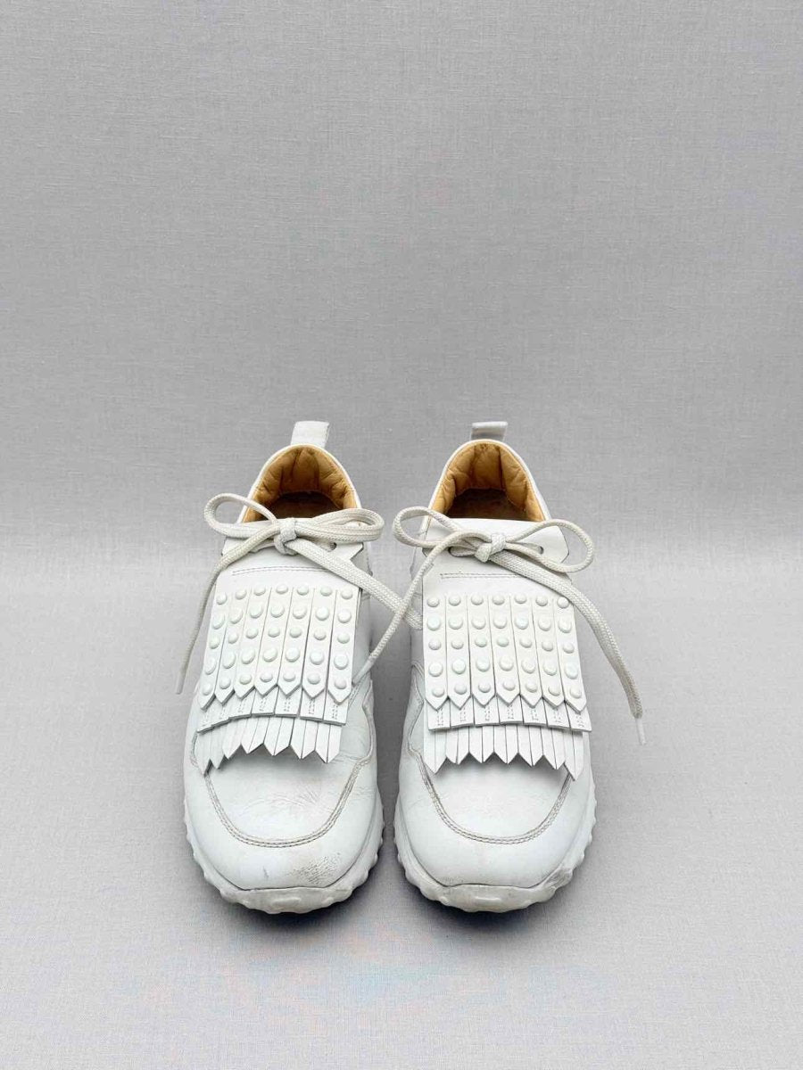 Pre - loved TOD'S White Studded Size EU 38.5 Sneakers at Reems Closet