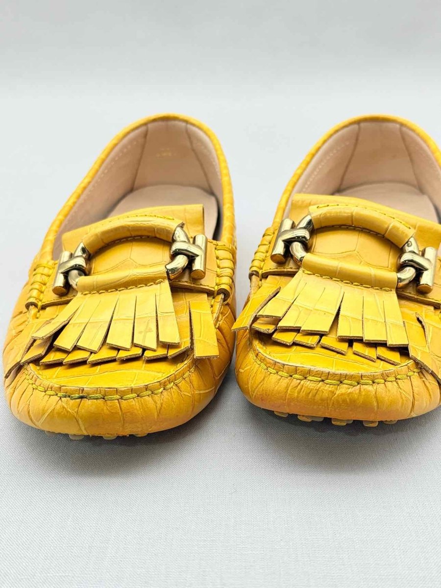 Pre - loved TOD'S Yellow Fringed Size EU 39 Loafers at Reems Closet
