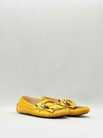 Pre - loved TOD'S Yellow Fringed Size EU 39 Loafers at Reems Closet