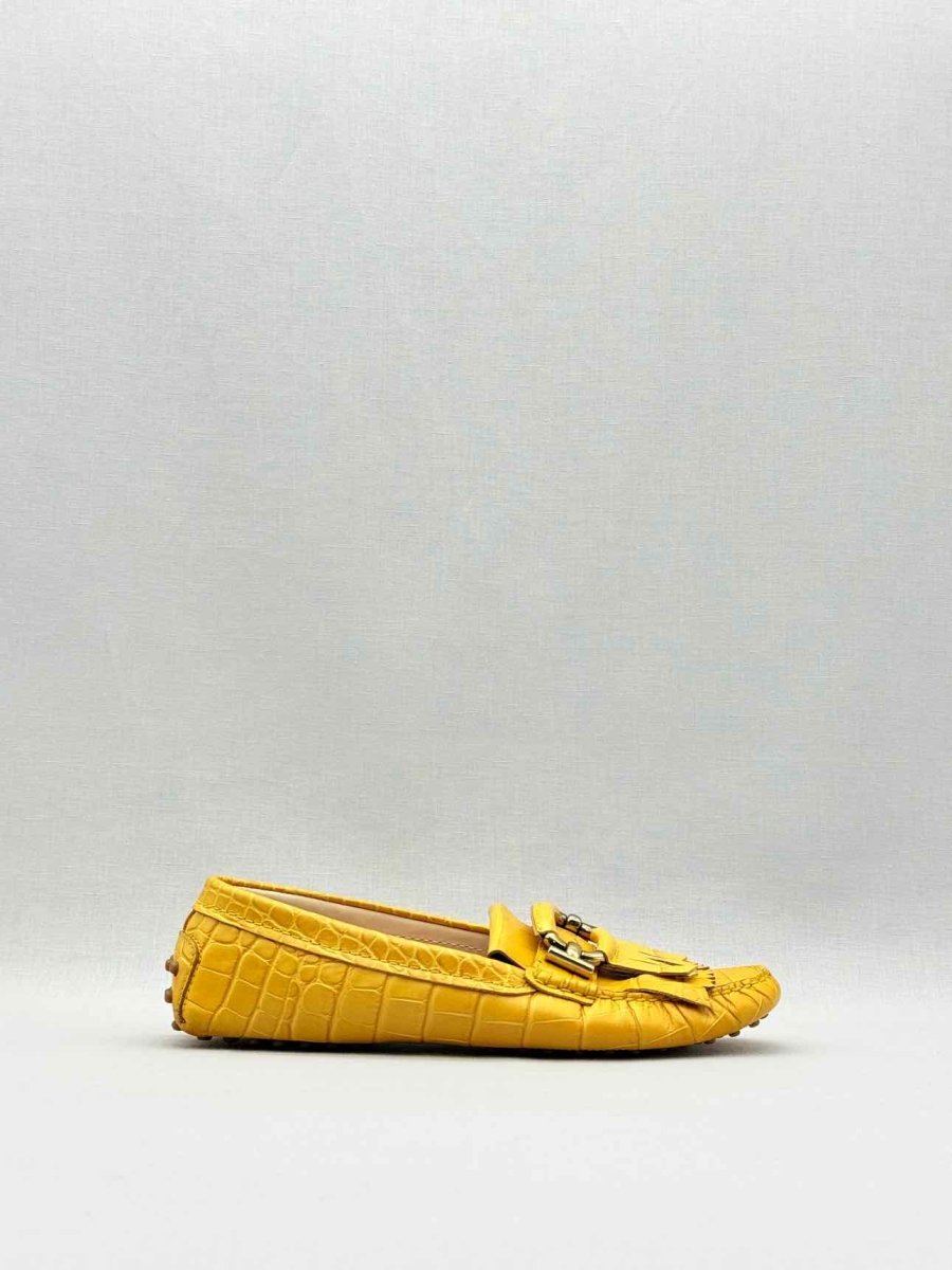 Pre - loved TOD'S Yellow Fringed Size EU 39 Loafers at Reems Closet