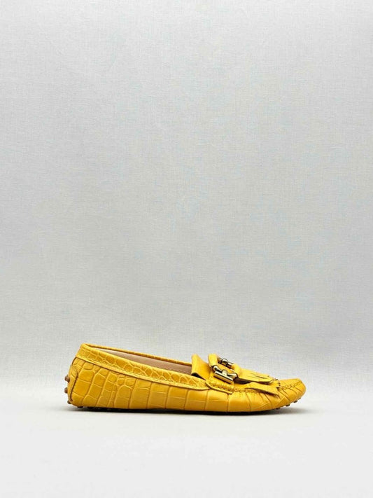 Pre - loved TOD'S Yellow Fringed Size EU 39 Loafers at Reems Closet