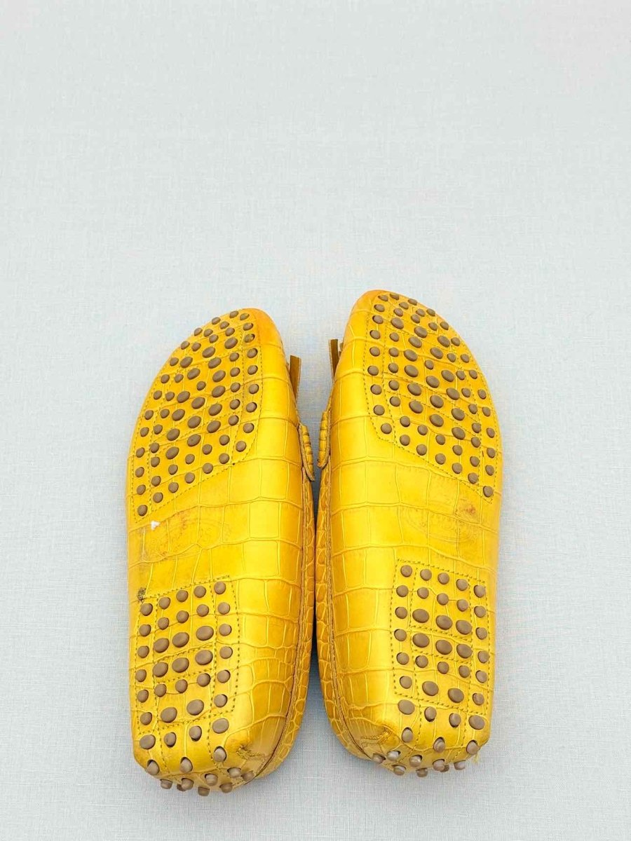 Pre - loved TOD'S Yellow Fringed Size EU 39 Loafers at Reems Closet