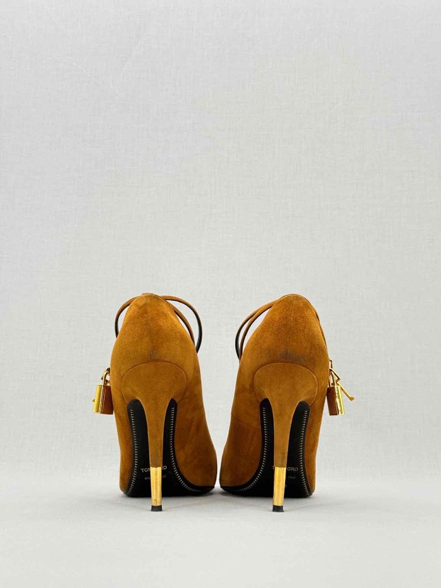 Pre - loved TOM FORD Ankle Lock Caramel Size EU 38 Pumps at Reems Closet